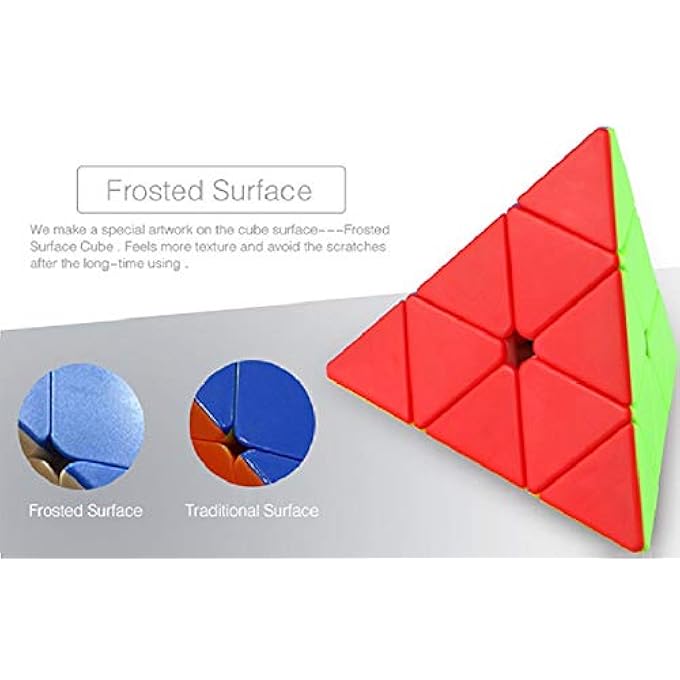 PYRAMID SPEED CUBE, QIYI STICKERLESS MAGIC CUBE TRIANGLE TWISTY PUZZLE FOR KIDS AND ADULTS - Image 2